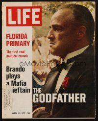 1p112 LIFE MAGAZINE magazine March 10, 1972 Marlon Brando plays Mafia chieftain in The Godfather!