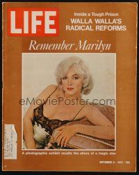 1p113 LIFE MAGAZINE magazine September 8, 1972 special Remember Marilyn Monroe issue!