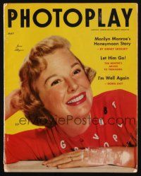 1p092 PHOTOPLAY magazine May 1954 June Allyson, Marilyn Monroe's honeymoon story!