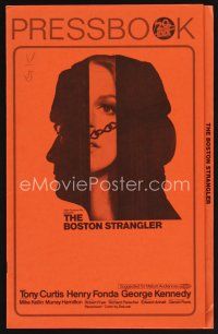 1p138 BOSTON STRANGLER pressbook '68 Tony Curtis, Henry Fonda, he killed thirteen girls!