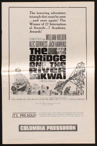 1p141 BRIDGE ON THE RIVER KWAI pressbook R64 William Holden, Alec Guinness, David Lean classic!