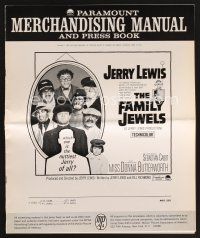 1p158 FAMILY JEWELS pressbook '65 Jerry Lewis is seven times nuttier in seven roles!