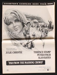 1p161 FAR FROM THE MADDING CROWD pressbook '68 Julie Christie,Terence Stamp, Peter Finch,Schlesinger