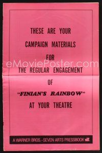 1p164 FINIAN'S RAINBOW pressbook '68 Fred Astaire, Petula Clark, directed by Francis Ford Coppola!