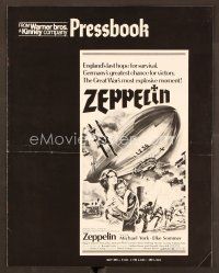 1p180 ZEPPELIN pressbook '71 Michael York, Elke Sommer, art of the great war's most explosive moment