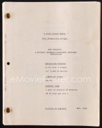 1p194 FISH CALLED WANDA post production English script May 1988, screenplay by John Cleese!