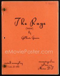 1p218 RAGE revised draft script October 20, 1965, screenplay by Gilberto Gazcon!