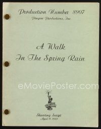 1p224 WALK IN THE SPRING RAIN revised shooting script April 10, 1969, screenplay by Silliphant!