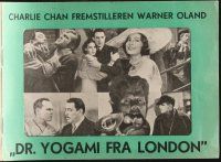 1p356 WEREWOLF OF LONDON Danish program '36 Henry Hull, Valerie Hobson & Oland in 1st Universal!