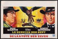 1r596 5 CARD STUD Belgian '68 great different art of cowboys Dean Martin & Robert Mitchum!