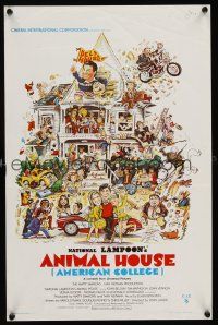 1r600 ANIMAL HOUSE Belgian/English '78 John Belushi, Landis classic, art by Rick Meyerowitz!