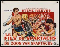 1r730 SLAVE Belgian '63 Il Figlio di Spartacus, cool art of Steve Reeves!
