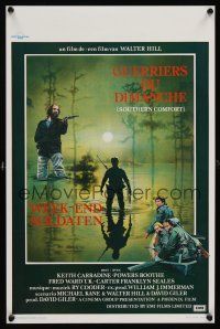 1r735 SOUTHERN COMFORT Belgian '81 Walter Hill, Keith Carradine, cool image of hunter in swamp!
