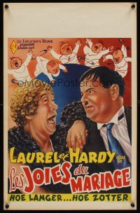 1r755 TWICE TWO Belgian R50s wacky art of Stan Laurel & Oliver Hardy, Hal Roach