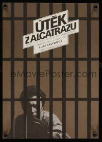 1r262 ESCAPE FROM ALCATRAZ Czech 11x16 '79 cool different image of Clint Eastwood behind bars!