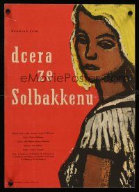 1r265 GIRL OF SOLBAKKEN Czech 11x16 '59 Gunnar Hellstrom's Synnove Solbakken, Smerda art of woman!
