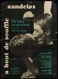 1r388 A BOUT DE SOUFFLE Danish '60 Jean-Luc Godard, Jean Seberg & Jean-Paul Belmondo!