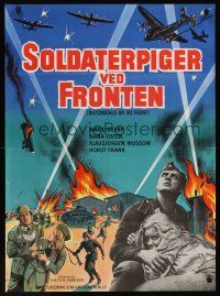 1r398 BLITZMADELS AN DIE FRONT Danish '61 Werner Klingler, cool different WWII art by Wenzel!