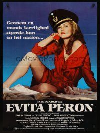 1r413 EVITA PERON Danish '81 sexy image of Faye Dunaway in title role wearing robe!