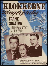 1r443 MIRACLE OF THE BELLS Danish '57 image of Frank Sinatra, pretty Alida Valli & Fred MacMurray!