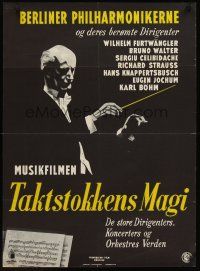 1r471 TAKTSTOKKENS MAGI Danish '55 cool image of conductor from Berlin Philharmonic documentary!