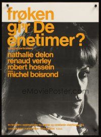 1r473 TENDER MOMENT Danish '69 Michel Boisrond's La lecon particuliere, c/u of Nathalie Delon!