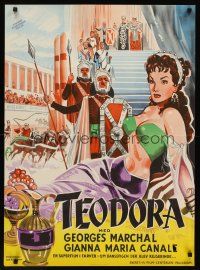 1r475 THEODORA SLAVE EMPRESS Danish '54 Georges Marchal & art of pretty Gianna Maria Canale!
