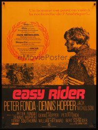 1r182 EASY RIDER French 23x32 R80s Peter Fonda, biker classic directed by Dennis Hopper!