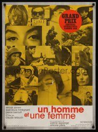 1r193 MAN & A WOMAN French 23x32 '66 Claude Lelouch's Un homme et une femme, Aimee &Trintignant!