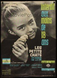 1r207 WILD ROOTS OF LOVE French 23x32 '65 Jacques R. Villa's Les petits chats, French lesbians!