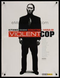 1r234 VIOLENT COP French 15x21 '98 great full-length image of star/director Beat Takeshi Kitano!