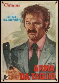 1r311 PRIME CUT Italian 1sh '72 cool Ciriello art of Gene Hackman w/cleaver!