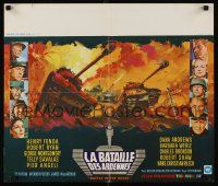 1r607 BATTLE OF THE BULGE Belgian R70s Henry Fonda, Robert Shaw, really cool Ray tank artwork!