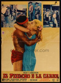 1r323 BULLETS & THE FLESH Italian lrg pbusta '65 Native American kissing Patricia Viterbo!