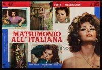 1r347 MARRIAGE ITALIAN STYLE 8 Italian lrg pbustas '65 de Sica's Matrimonio all'Italiana, Loren!