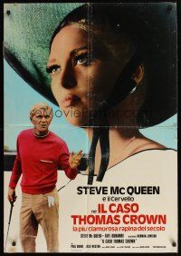 1r364 THOMAS CROWN AFFAIR Italian lrg pbusta '68 Steve McQueen & sexy Faye Dunaway!