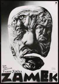 1r542 CASTLE signed stage play Polish 27x38 '90s by Leszek Zebrowski, art of many faces!