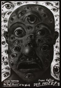 1r588 TRIAL commercial stage play Polish 27x38 '97 bizarre Zebrowski art of many-eyed face!