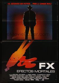 1r076 F/X Spanish '86 Bryan Brown, Brian Dennehy, Murder By Illusion, cool image!