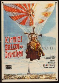 1r032 STOWAWAY IN THE SKY Turkish '62 from Albert Lamorisse of Red Balloon fame, cool art!