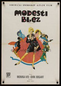1r148 MODESTY BLAISE Yugoslavian '66 Bob Peak art of sexiest female secret agent Monica Vitti!