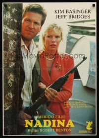 1r151 NADINE Yugoslavian '87 different image of Jeff Bridges w/rifle & sexy Kim Basinger!