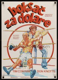 1r156 PRIZE FIGHTER Yugoslavian '79 great wacky artwork of coach Don Knotts & boxer Tim Conway!