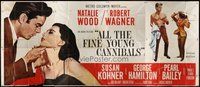 1s063 ALL THE FINE YOUNG CANNIBALS 24sh '60 art of Robert Wagner about to kiss sexy Natalie Wood!