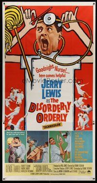 1s119 DISORDERLY ORDERLY 3sh '65 artwork of wackiest hospital nurse Jerry Lewis!