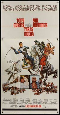 1s154 TARAS BULBA style B 3sh '62 Tony Curtis & Yul Brynner clash, art by Frank McCarthy!