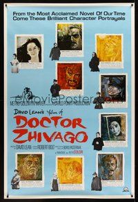 1s323 DOCTOR ZHIVAGO 40x60 '65 Omar Sharif, Julie Christie, David Lean English epic, Terpning art!