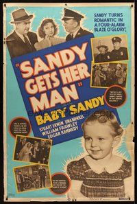 1s349 SANDY GETS HER MAN 40x60 '40 Baby Sandy turns romantic in a four-alarm blaze o' glory!