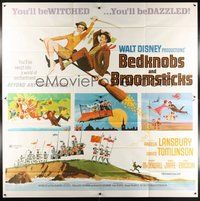 1s072 BEDKNOBS & BROOMSTICKS 6sh '71 Walt Disney, Angela Lansbury, great cartoon art!