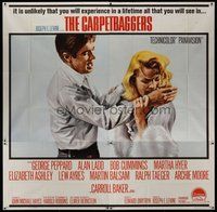 1s075 CARPETBAGGERS int'l 6sh '64 great close up of Carroll Baker biting George Peppard's hand!